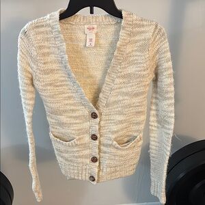 Women's Cream Cardigan Sweater
